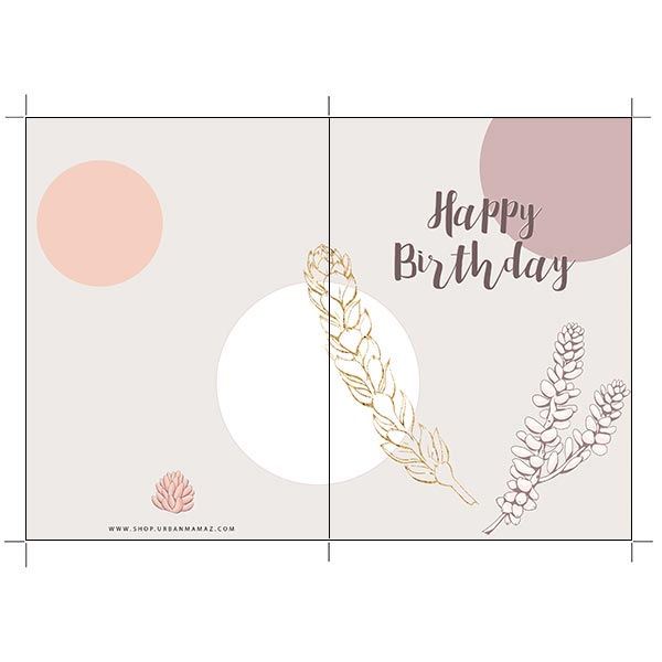 Floral Feminine Happy Birthday Free Printable Birthday Cards  Floral Feminine Happy Birthday Free Printable Birthday Cards