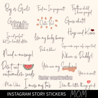 Instagram story sticker pack for MOMS – XXL Bundle - Urban Mamaz Shop