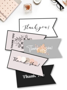 Free Printable Thank You Notes - Flag Shaped - Urban Mamaz Shop