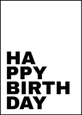 Free Black and White Printable Birthday Card - "Happy Birthday" - Urban ...