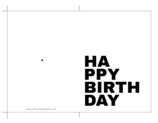 Free Black and White Printable Birthday Card - "Happy Birthday" - Urban ...